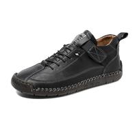Scarpe basse da donna UK scarpe da ginnastica da donna tinta unita foro romano basse basse pompe per passeggiate estive, Nero , 41 EU
