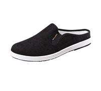 Scarpe basse da uomo con punta avvolta, da uomo, per attività all'aria aperta, versatili, per il tempo libero, in tela senza tacco, con tacco, Nero , 40 EU