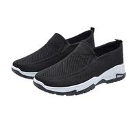 Scarpe basse da uomo sportive: scarpe da ginnastica ortopediche, in rete, traspiranti, antiscivolo, comode da camminare, per attività all'aria aperta, casual, Nero , 39 EU