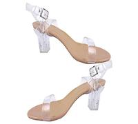 Scarpe Basse Donna Eleganti Largo Sandali Eleganti Sandali Con Tacco Da Donna Con Una Sola Linea Tacco Estivi Spesso Non Stanchi Estivi Scarpe (A 41)