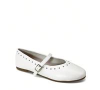 Scarpe basse donna RevReaL, con punta tonda, borchie e fibbia argento - classici Mary Jane flat EUR36,EUR37,EUR38,EUR39,EUR40,EUR41Colore unico