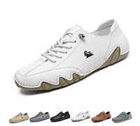 Scarpe Basse Fatte A Mano Italiane, Scarpe Slip On In Morbida Pelle Scarpe Beck for Uomo Scarpe Traspiranti Leggere Antiscivolo Impermeabili Sneakers Casual for Escursionismo E Guida ( Color : Bianco