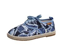 Scarpe basse per donne UK ragazzi ragazze scarpe da ginnastica in tela espadrillas stringate scarpe casual, Blu scuro, 37 EU