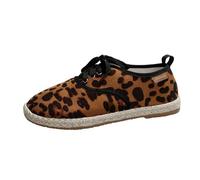 Scarpe basse per donne UK ragazzi ragazze scarpe da ginnastica in tela espadrillas stringate scarpe casual, Marrone, 39 EU