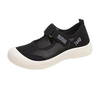 Scarpe basse traspiranti, scarpe da passeggio, leggere, eleganti, scarpe da ginnastica antiscivolo, scarpe da jogging, cinghie e fibbia, scarpe da ginnastica per attività all'aria aperta, Nero , 40 EU