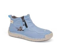 Scarpe Beck da donna fatte a mano, casual, morbide, con chiusura lampo, ultra comode, per il tempo libero, ortopediche, impermeabili per esterni, Stile F02 Blu, 40 EU