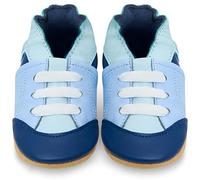 Scarpe Bimbo Scarpine Neonato in Morbida Pelle - Scarpe Bambino Primi Passi - Sneaker Blu -6-12 Mesi