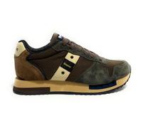 BLAUER QUEENS01 brown military scarpe uomo sneakers lacci camoscio tessuto