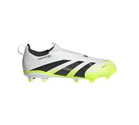 adidas Predator League Laceless Firm Ground Football Boots Kids, Scarpe da Calcio Unisex-Bambini, Cloud White/Core Black/Lucid Lemon, 35 1/2 EU