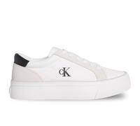Calvin Klein Vulc Flatform MG Nylon Mix Yw0yw01896, Basso Top Donna, White (Bright White/Black), 40 EU