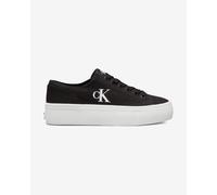 Calvin Klein Donna Sneakers Vulcanizzate Flatform Profilo Basso, Nero (Black/Bright White), 36 EU