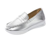 Scarpe Camminata Donna Pianta Larga Sneakers Comode per Camminare Sneakers Casual da Donna con Punta in Pelle alla con Suola Spessa sopra Piede Respirabile Dimagrante