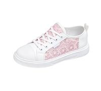 Scarpe, Casual Basse con Lacci E Motivo Floreale, Suola Morbida, Comode Ginnastica Slip-on per Camminare, Leggere E Traspiranti, per L'uso Quotidiano, Design A, Confortevole per La Passeggiata
