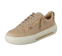 Scarpe Casual Da Donna Clarks In Pelle Nubuck Con Zip E Lacci - Hollyhock Zip