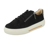 Scarpe Casual Da Donna Clarks In Pelle Nubuck Con Zip E Lacci - Hollyhock Zip