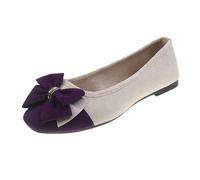 Scarpe casual da donna estive traspiranti,Scarpe basse da donna in pizzo leggero,Slip-On Bocca piatta Soft Floor Arco,Scarpe da barca a pendolo per appuntamenti quotidiani, Lilla, 39 EU
