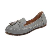 Scarpe Casual da Donna per Ogni Occasione, Modello Slip-on alla Moda con Suola con Nappe per Un Comfort Che Dura Tutto Il Giorno, perfette per Le uscite Primaverili ed estive. (Grey, 36)