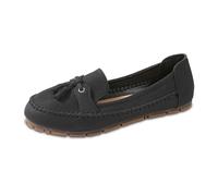 Scarpe Casual da Donna per Ogni Occasione, Modello Slip-on alla Moda con Suola con Nappe per Un Comfort Che Dura Tutto Il Giorno, perfette per Le uscite Primaverili ed estive. (Black, 41)