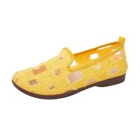Scarpe casual da donna Primavera e Bocca Piatto Singole Per Abbigliamento Esterno Patch Piatto Mendicante Scarpe Hollow Scarpe Casual ene Scarpe 39 Donna, giallo., 37 EU