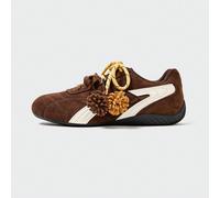 Scarpe casual da donna, scarpe da allenamento retrò in camoscio con lacci, basse, tedesche, morbide e amichevoli per la pelle, leggere e confortevoli CN36,CN37,CN38,CN39,CN40Microfibra