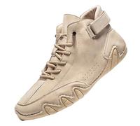 Scarpe casual da uomo a piedi nudi, leggere, traspiranti, per attività all'aria aperta, per jogging, morbide, comode, scarpe da corsa, sportive, con lacci, antiscivolo, beige., 42 EU