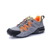 Scarpe casual da uomo, comode, traspiranti, da montagna da uomo, sportive, basse, ventilate, per ginnastica, antiscivolo, da trekking, da jogging per montagne e attività all'aperto, Colore: arancione