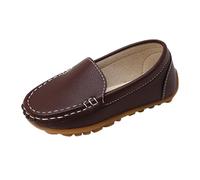 Scarpe casual da uomo e da donna Primavera Estate e Autunno per bambini Casual Tutte le piccole scarpe in pelle per l'inizio della stagione scolastica Scarpe da scuola comode Bambino noi, Marrone, 24