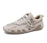 Scarpe Casual da Uomo in Rete Traspirante, per Camminare all'aperto, comode e Leggere, da Indossare Ogni Giorno in Primavera ed Estate con i Jeans. (Khaki, 36)