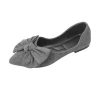 Scarpe casual da uomo nero,Tinta unita bocca piatta morbido pavimento arco scarpe singole,Scarpe basse da donna primavera autunno leggero pizzo,Scarpe da barca a pendolo giornaliere, grigio., 43 EU