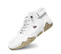 Scarpe Casual da Uomo, Traspiranti, comode, da Indossare Ogni Giorno, con Chiusura a Strappo. (White, 37)