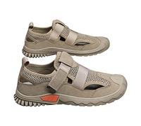 Scarpe casual da uomo traspiranti scarpe da casa moda indoor scarpe casual antiscivolo scarpe da passeggio per Medioevo e anziani assorbimento degli urti scarpe fitness, Beige, 43.5 EU