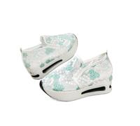 Scarpe casual donna pizzo floreale rete soletta cuscino d'aria slip on | Suola gomma antiscivolo indumento traspirante, ammortizzazione per spostamenti quotidiani commissioni e tutta stagione