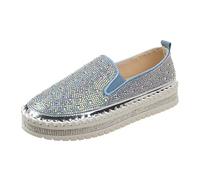 Scarpe Casual Donna Primavera Autunno 2025 Moda Coreana Comode con Suola Spessa per Studenti Versatili (Blue, 37)