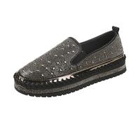 Scarpe Casual Donna Primavera Autunno 2025 Moda Coreana Comode con Suola Spessa per Studenti Versatili (Black, 37)