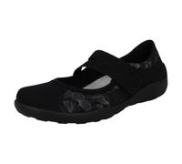 Scarpe Casual Donna Remonte Flat R3510 Blu/Nero Col. Metallico Hook&Loop