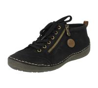 Scarpe Casual Donna Rieker Antistress Con Lacci E Zip Laterale 52514 Nero