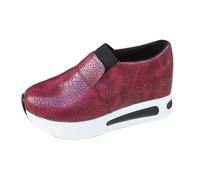 Scarpe casual eleganti per la primavera e il commercio internazionale - taglie grandi Dirndl scarpe da donna, Vino, 39 EU