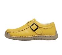 Scarpe Casual morbide e Antiscivolo, comode, con Punta Rotonda, Traspiranti, per Tutti i Giorni. (Yellow, 39)