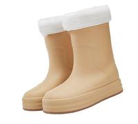 Scarpe Casual Nere Da Donna Infilare Scarpe d'acqua -polpaccio spesse per le donne, scarpe da lavoro quattro stagioni, scarpe in Stivaletti Bianchi Per Le Donne Tacchi, cachi., 41 EU