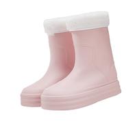 Scarpe Casual Nere Da Donna Infilare Scarpe d'acqua -polpaccio spesse per le donne, scarpe da lavoro quattro stagioni, scarpe in Stivaletti Bianchi Per Le Donne Tacchi, Rosa, 41 EU