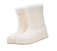 Scarpe Casual Nere Da Donna Infilare Scarpe d'acqua -polpaccio spesse per le donne, scarpe da lavoro quattro stagioni, scarpe in Stivaletti Bianchi Per Le Donne Tacchi, beige, 41 EU