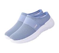 Scarpe casual ortopediche da donna con gambo mezzo alto, scarpe da donna, cento scarpe casual, pantofole traspiranti Baotou, una staffa, scarpe lazzy, scarpe Arch sandali da donna con tacco, Blu, 37