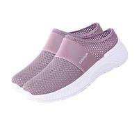 Scarpe casual ortopediche da donna con gambo mezzo alto, scarpe da donna, cento scarpe casual, pantofole traspiranti Baotou, una staffa, scarpe lazzy, scarpe Arch sandali da donna con tacco, Lilla, 40