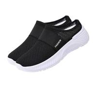 Scarpe casual ortopediche da donna con gambo mezzo alto, scarpe da donna, cento scarpe casual, pantofole traspiranti Baotou, una staffa, scarpe lazzy, scarpe Arch sandali da donna con tacco, Nero , 42