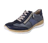 Scarpe Casual Piatte Donna Rieker Con Lacci E Zip Laterale; N4221