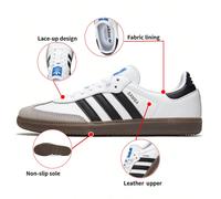 Scarpe casual Samba OG da donna - Comode, leggere, basse, durevoli, sneaker casual Le adidas Samba hanno lasciato il segno sui campi da calcio indoor ben prima di approdare sulle strade. Questa sneake