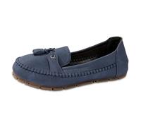 Scarpe Casual Slip-on Donna con Suola Decorata a Nappe per Comfort Giornaliero e Stile Versatile nelle Occasioni Primaverili estive (Navy, 38)