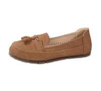 Scarpe Casual Slip-on Donna con Suola Decorata a Nappe per Comfort Giornaliero e Stile Versatile nelle Occasioni Primaverili estive (Brown, 41)
