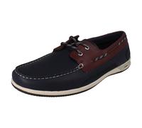 Scarpe Casual Uomo Clarks Leather Moccasins Slip On Barca Orson Sail Navy Combi