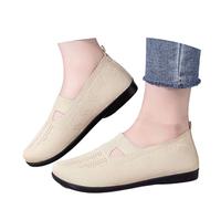 Scarpe cheerleader, scarpe ortopediche da donna, slip on sneaker, scarpe da ginnastica leggere, comode, scarpe da passeggio, a maglia, traspiranti, per il tempo libero, 117
